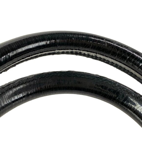 DIOR/ChristianDior Trotteur Black Cream PVC Patent Leather Handbag - Picture 5 of 15